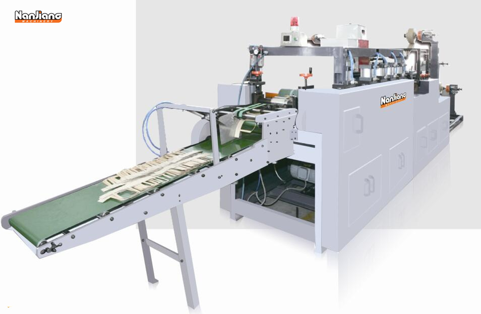 WFD100-2 Right Angle Flat-belt Paper Handle Making Machine