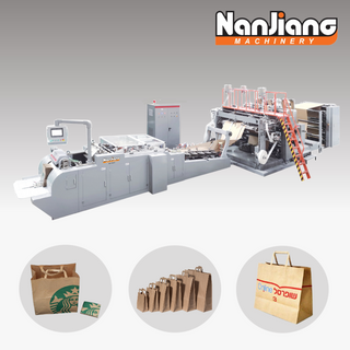 WFD-430B/550B Fully Automatic Roll Fed With Inside Handle Paper Bag Machine