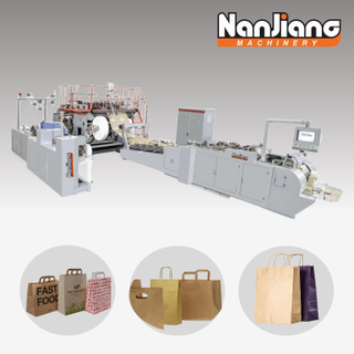 WFD-430 Fully Automatic Roll Fed Paper Bags With Twisted & Flat Handle Machine