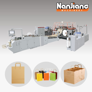 WFD-330 Fully Automatic Roll Fed Paper Bags With Twisted & Flat Handle Machine